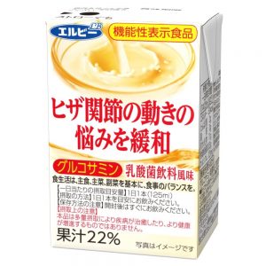 ヒザ関節の動きの悩みを緩和 グルコサミン 乳酸菌飲料風味