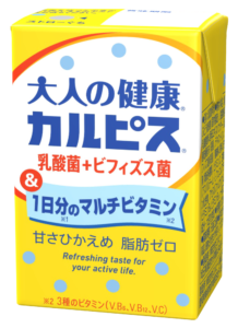 大人の健康Ⓡ・カルピスⓇ乳酸菌＋ビフィズス菌＆1日分のマルチビタミン