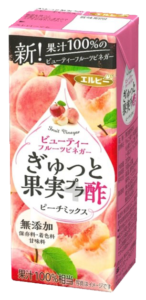ぎゅっと果実+酢　ピーチミックス