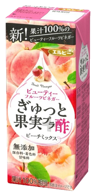 ぎゅっと果実+酢 ピーチミックス | 株式会社エルビー
